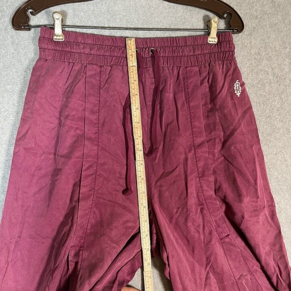 Free People Movement Ab Tracker Pants Womens Small Acai Wide Leg Split Flowy - Picture 10 of 16